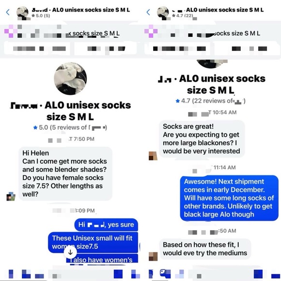 5 pairs of ALO Yoga Unisex White Performance Socks - Picture 9 of 9